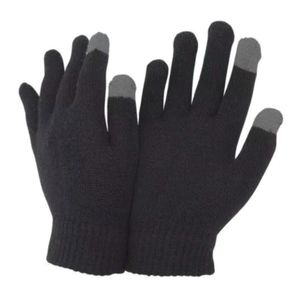 Black Magic Touch Screen Warm Stretchy Knit Gloves Unisex Mens Womens Boys Girls